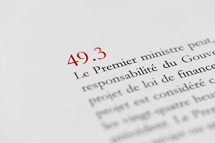 Un budget sans rforme structurelle, port Par larticle 49.3