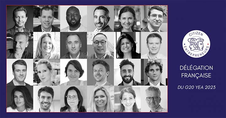 Citizen entrepreneurs dévoile la délégation française du G20 des jeunes entrepreneurs 2023