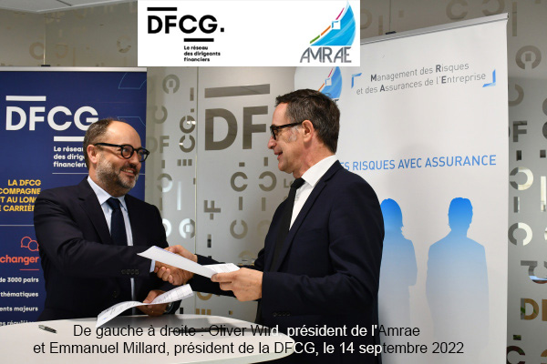 Signature d�un partenariat entre l�Amrae et la DFCG