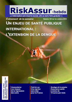 Sommaire du numéro 191 de RiskAssur-hebdo du 1er octobre 2010