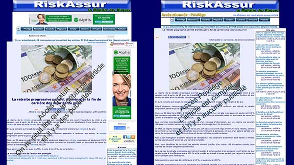 Devenez un lecteur VIP de RiskAssur-hebdo.com pour seulement 4,99 euros