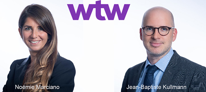 WTW en France annonce les nominations de No�mie Marciano et Jean-Baptiste Kullmann